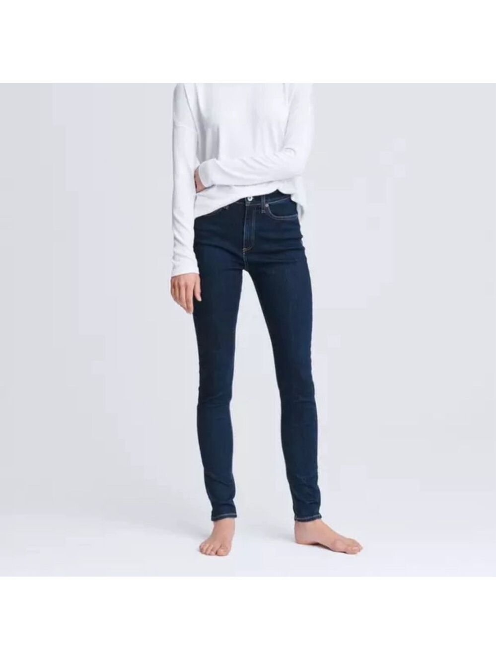 Rag & Bone Nina mid rise Dark marine Blue skinny Jeans size 25